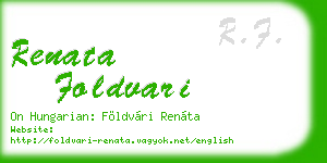 renata foldvari business card